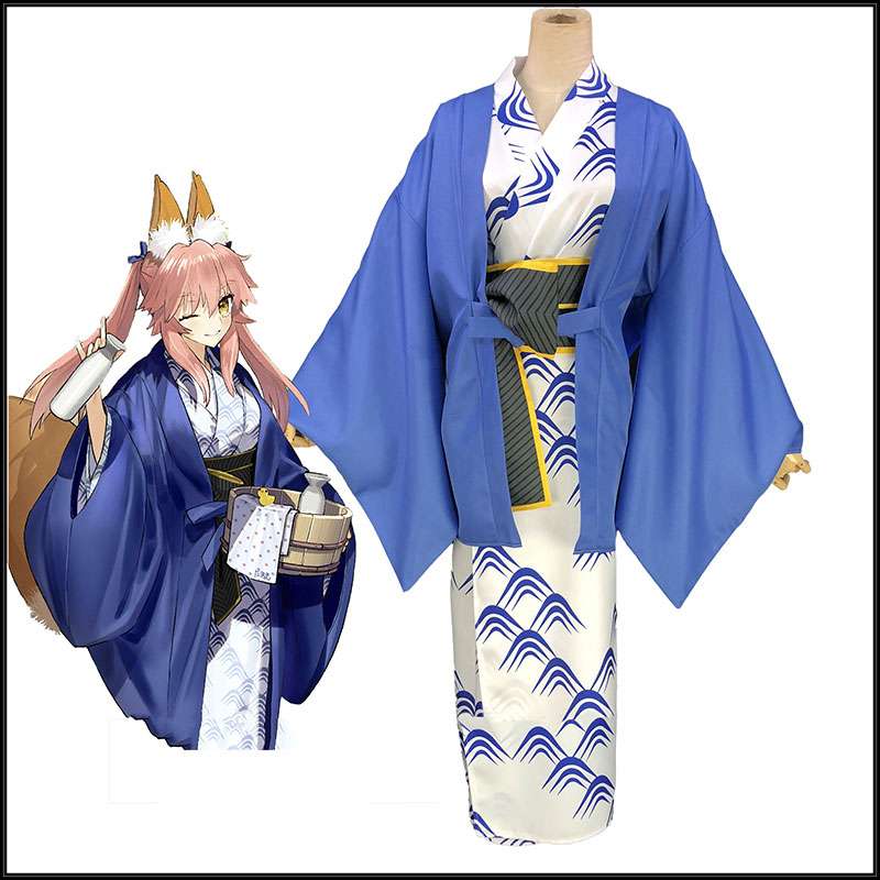 FGO Fate/Grand Order 3周年記念 英霊旅装:玉藻の前 浴衣 コスプレ衣装 