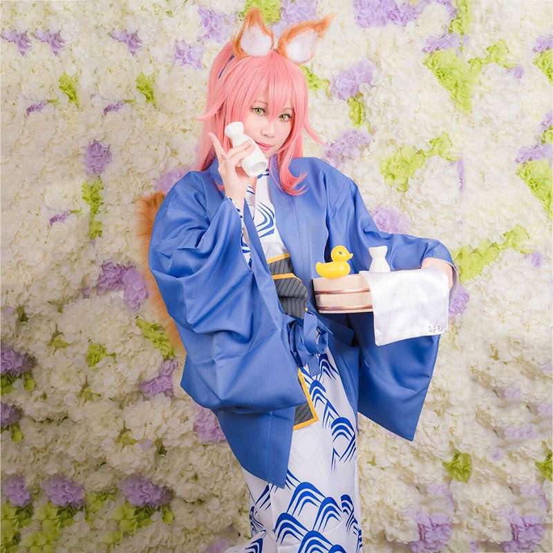 FGO Fate/Grand Order 3周年記念 英霊旅装:玉藻の前 浴衣 コスプレ衣装