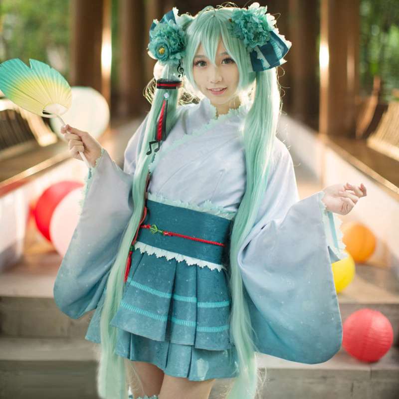 VOCALOIDボーカロイド 初音ミク はつね ミク 夏祭り 浴衣 花火大会