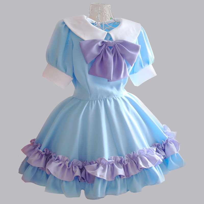 水色 可愛い 萌え メイド服 コスチューム ビックコス